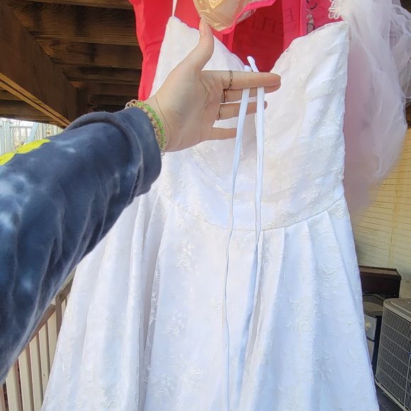 Strapless Lace Ballgown with POCKETS!!! - Picture 10 of 10